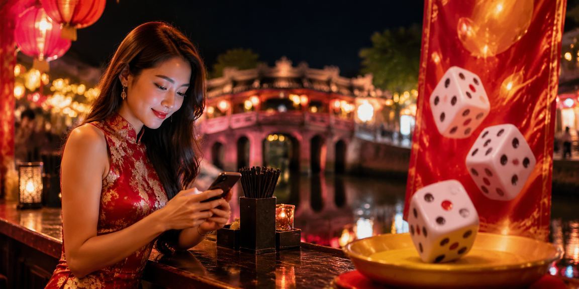 Khung cảnh chợ đêm Hội An với trò chơi tài xỉu