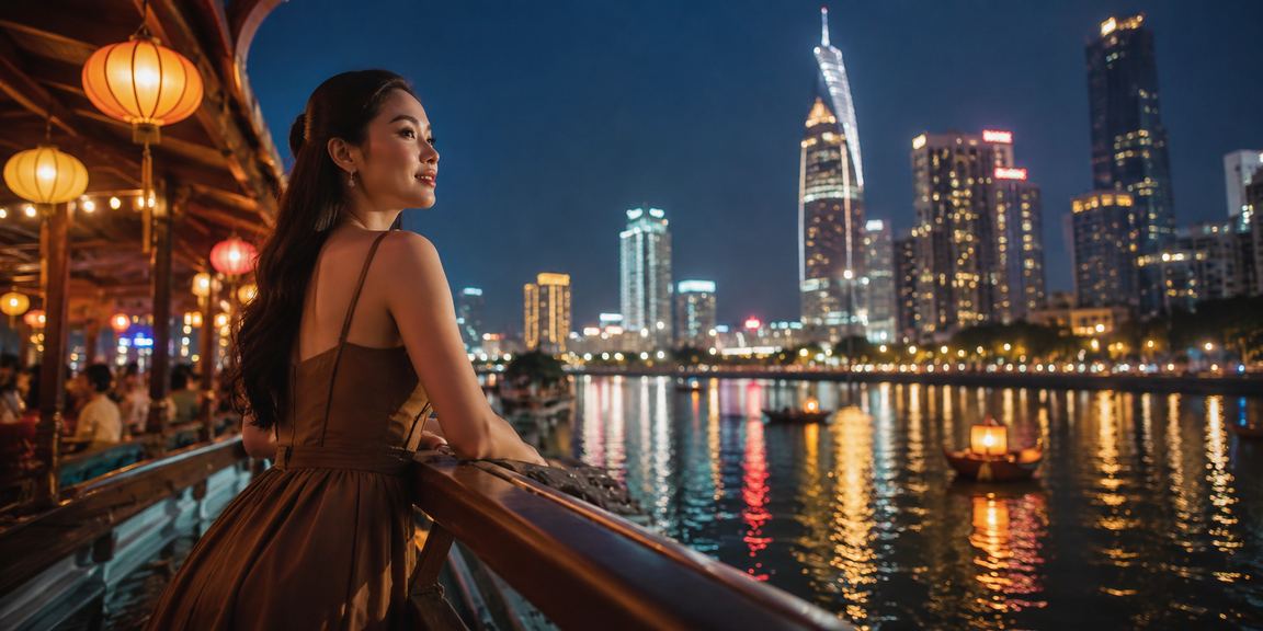 Người dùng đăng ký nhận thưởng bên bờ sông Mekong với ly cà phê